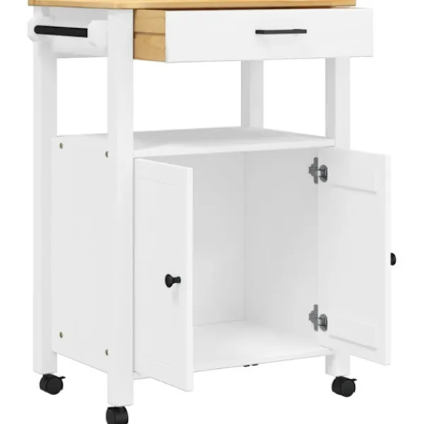 vidaXL Köksö>Köksvagn MONZA 60x40x88,5 cm massivt furu