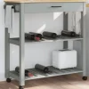 vidaXL Köksö>Köksvagn MONZA 84x40x88,5 cm massivt furu