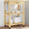 vidaXL Köksö>Köksvagn MONZA 60x40x88,5 cm massivt furu