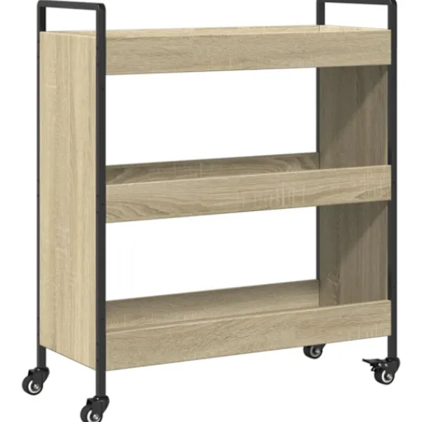 vidaXL Köksö>Köksvagn sonoma-ek 70x30x82 cm konstruerat trä