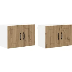 vidaXL Skåp>Kökväggsskåp 2 pcs Artisan Ek 60 x 31 x 40 cm Konstruerat trä