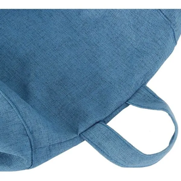 Sittpuffar>Klassiskt Sittpuff Överdrag, Lat Sittpuff Förvaringsstol Överdrag utan Fyllning, Enfärgad Enkel Design Blå 100*120CM