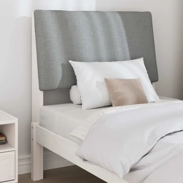 vidaXL Sängar>Klädd sänggavel Ljusgrå 80 cm Massiv furu