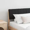 vidaXL Sängar>Klädd sänggavel Svart 135 cm Massiv furu
