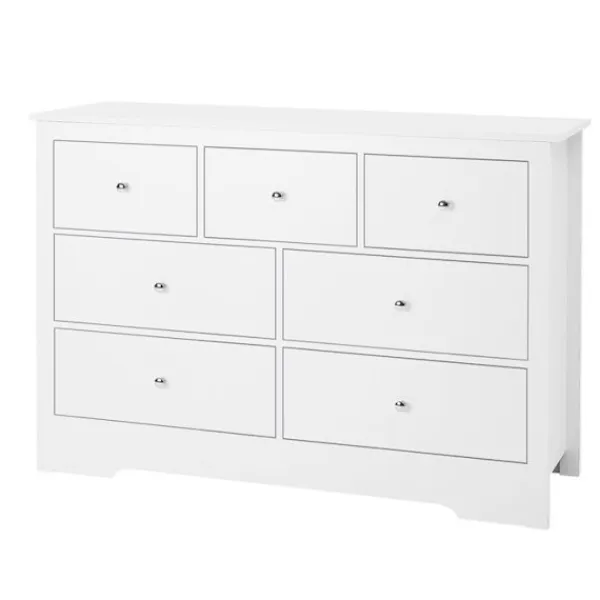 DUOKU Byråer>Kommode - - 7 Lådor - Trä med Glidbana - Minimalistisk Design - Stötsäker