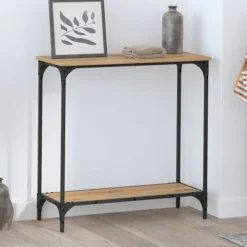 vidaXL Småbord>Konsolbord artisan ek 75 x 30.5 x 75 cm Konstruerat trä