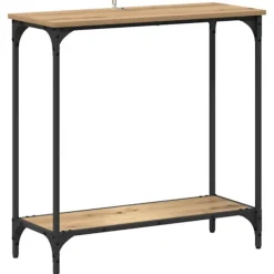 vidaXL Småbord>Konsolbord artisan ek 75 x 30.5 x 75 cm Konstruerat trä