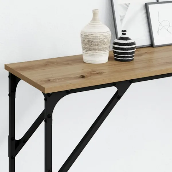vidaXL Småbord>Konsolbord artisan ek 200 x 29 x 75 cm