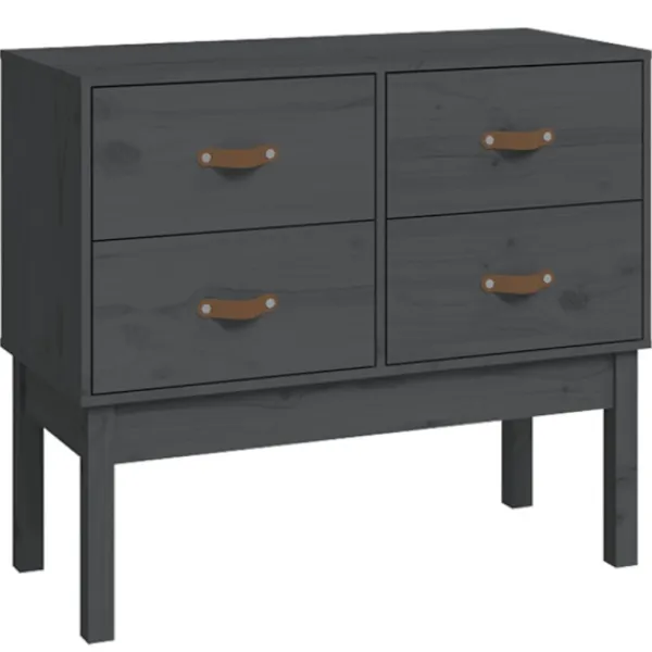 vidaXL Byråer>Konsolbord grå 90x40x78 cm massiv furu