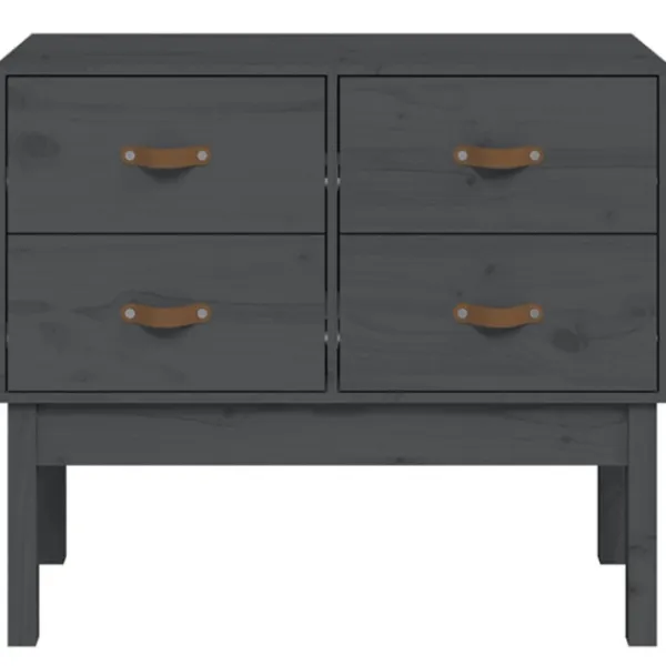 vidaXL Byråer>Konsolbord grå 90x40x78 cm massiv furu