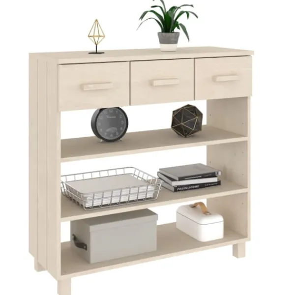 vidaXL Sideboards>Konsolbord HAMAR honungsbrun 90x35x90 cm massiv furu