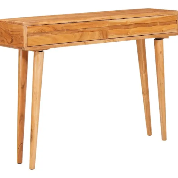 vidaXL Småbord>Konsolbord med låda Brun 110 x 30 x 80 cm Massivt Akaciaträ