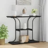vidaXL Småbord>Konsolbord Svart Ek 101 x 35 x 80,5 cm Konstruerat trä
