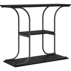vidaXL Småbord>Konsolbord Svart Ek 101 x 35 x 80,5 cm Konstruerat trä