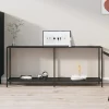 vidaXL Småbord>Konsolbord svart 180x35x75,5 cm härdat glas
