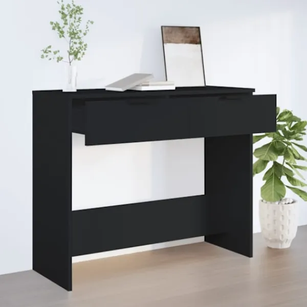 vidaXL Småbord>Konsolbord svart 90x36x75 cm konstruerat trä