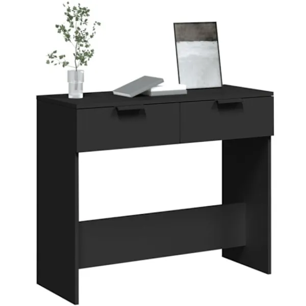 vidaXL Småbord>Konsolbord svart 90x36x75 cm konstruerat trä