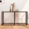 vidaXL Småbord>Konsolbord transparent 140x35x75,5 cm härdat glas