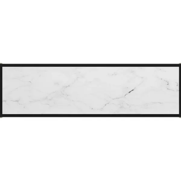 vidaXL Småbord>Konsolbord vit 120x35x75 cm härdat glas
