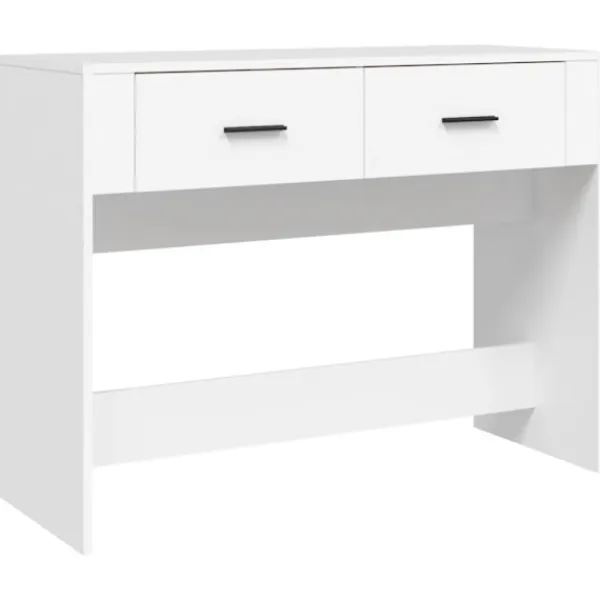 vidaXL Småbord>Konsolbord vit 100x39x75 cm konstruerat trä