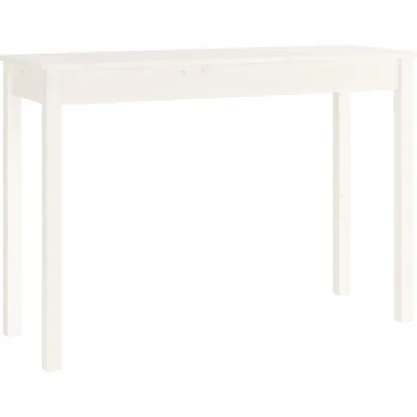 vidaXL Småbord>Konsolbord vit 110x40x75 cm massiv furu