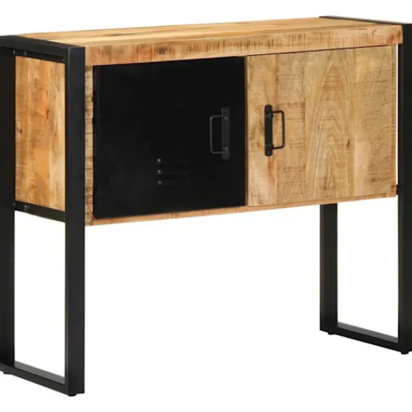 vidaXL Sideboards>Konsolbord 90x35x75 cm massivt grovt mangoträ