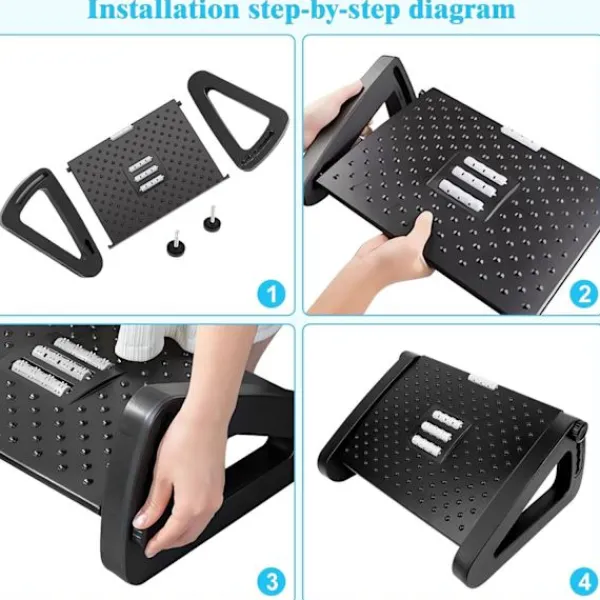 Kontorsmöbler>Kontorsfotstöd, höjdjusterbart ergonomiskt fotstöd, för hemmakontor