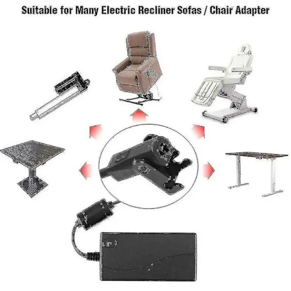 BraVärde Fåtöljer>Kraftfull strömförsörjning för elektrisk recliner soffa transformatoradapter 29v AC/DC
