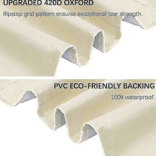 Sittpuffar>Kraftigt 420d Oxford Rund Trädgårdsmöbelöverdrag Vattentätt Inomhus Utomhus Cirkulärt 185 x 110 cm