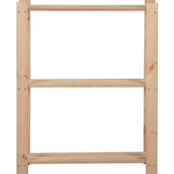 vidaXL Hyllor>Lagerhylla 3 hyllplan 60x28,5x90 cm massiv furu