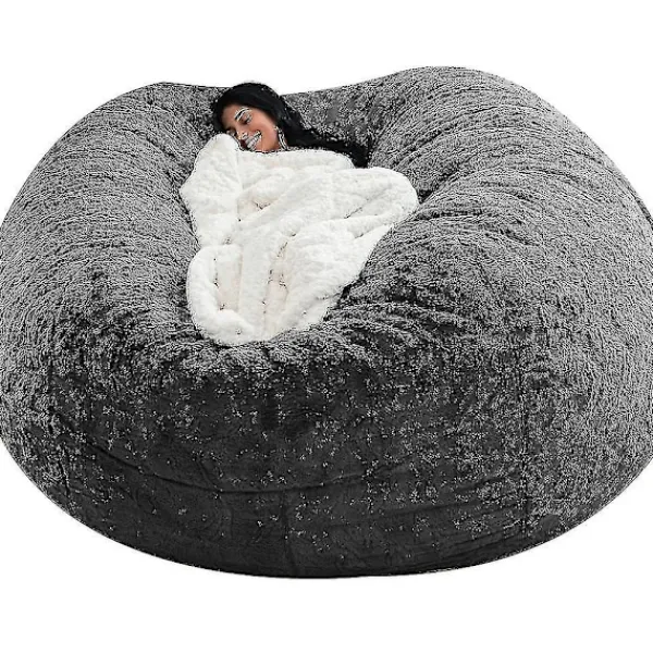LAIQIANKUA Sittpuffar>Lazy Sofa Bean Bag Bean Bag Cover Stol Kudde 150*75CM