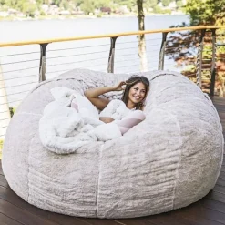 Blueday Sittsäckar>Lazy Sofa Bean Bag konstgjord päls Bean Bag (endast bönor) 180x90cm