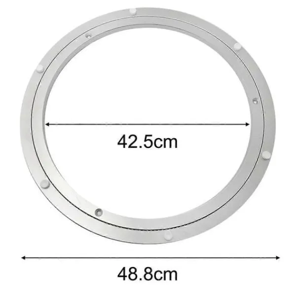 Balkongmöbler>Lazy Susan Kullager i Aluminium med Smidig Rotation, Robust och Hållbar Kraftig Tyst Vridring för Möbler (20 Tum)