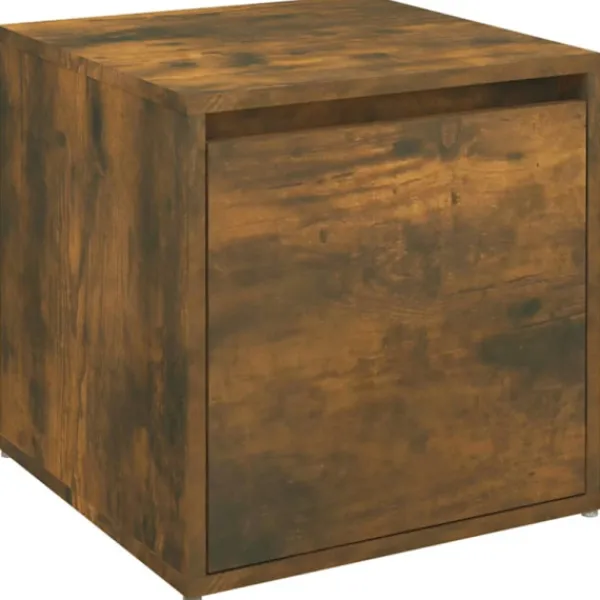 vidaXL Kistor & Koffertar>Låda rökfärgad ek 40,5x40x40 cm konstruerat trä