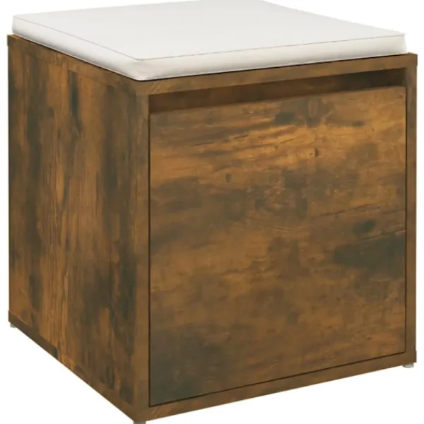 vidaXL Kistor & Koffertar>Låda rökfärgad ek 40,5x40x40 cm konstruerat trä