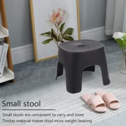 Sittpuffar>Liten bänk halkfri plast soffbord enkel pall vuxen förtjockning barn pall för skor kort pall svart