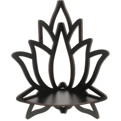 Hyllor>Lotus Hörnhylla Trä Väggmonterad Flytande Hylla Dekorativ Blomväxt Displayhylla för Sovrum