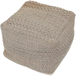Sittpuffar>Lounge Kuddar Golv Fotpall Puffar Sittande Fyrkantig Puff Fotstöd Puff Bohemisk Ottoman Puff Fotpall 42X42X33CM