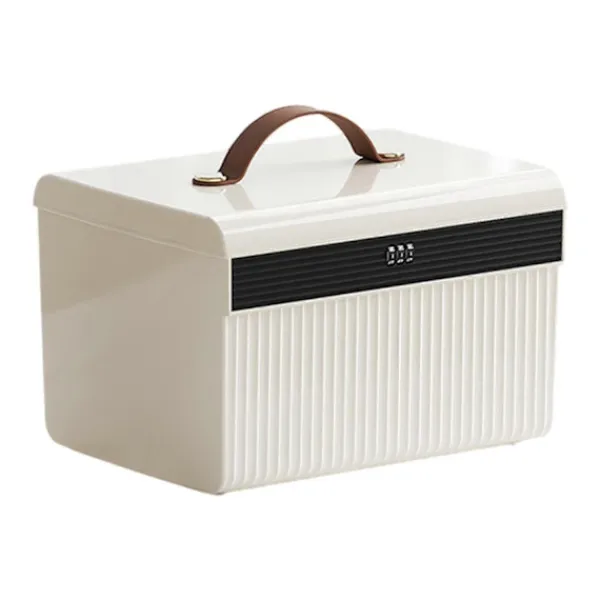 Kontorsmöbler>Låsbar Förvaringslåda Låsbar Behållare Organizer Rymlig Bärbar Låslåda med Lösenordslås för Förvaring av Dokument Sovsal-Perfekt 33cmx25cmx23cm