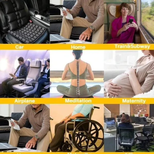 Stolar>Luftkudde Uppblåsbar Stol Air Seat Cushion Bil Bärbar Andningsbar
