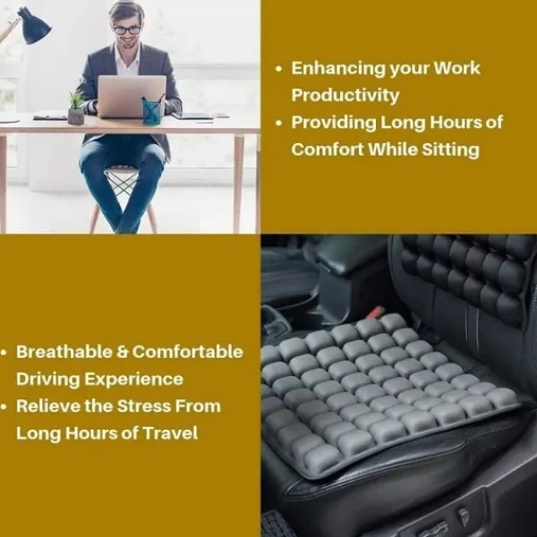 Stolar>Luftkudde Uppblåsbar Stol Air Seat Cushion Bil Bärbar Andningsbar