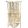 Hyllor>Macrame Vägghylla - Boho Inomhus Hängande Hyllor för Vägg - Bohemian Flytande Växt Rum Förvaringshylla