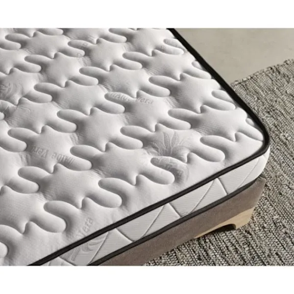 ECCOX Sängar>Madrass 120x180 cm Minnesskum Luxury Aloe Vera tjocklek 16 cm +/- 2 med antimikrobiell funktion av ALOE VERA-behandling. EC