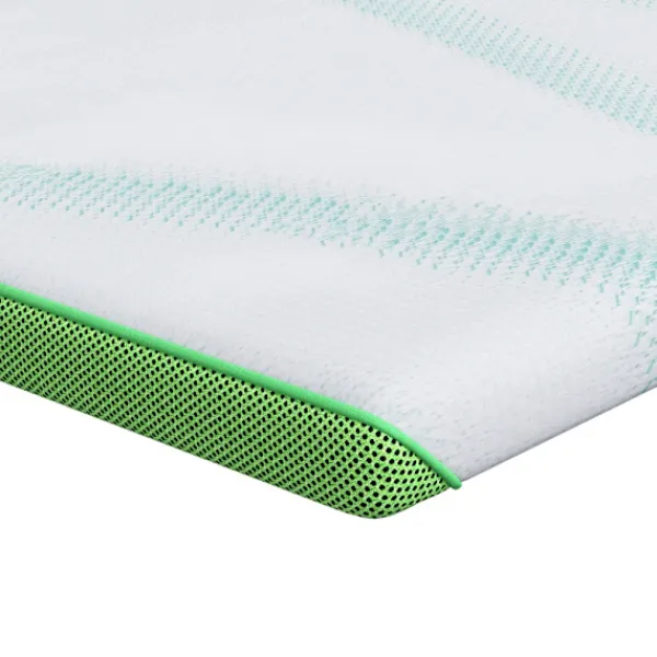 vidaXL Sängar>Madrasskydd Vit och grön 90 x 200 cm Jacquard tyg