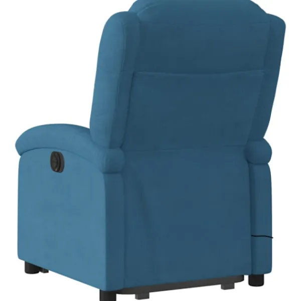 vidaXL Fåtöljer>Massagefåtölj med uppresningshjälp Blå sammet