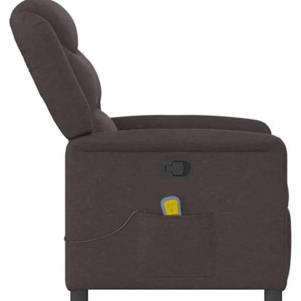 vidaXL Fåtöljer>Massagefåtölj mörkbrun tyg