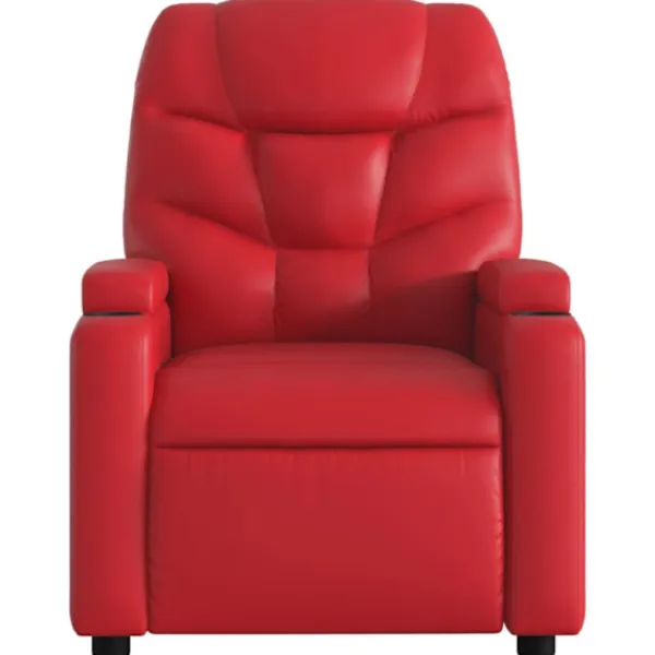 vidaXL Fåtöljer>Massagefåtölj röd konstläder