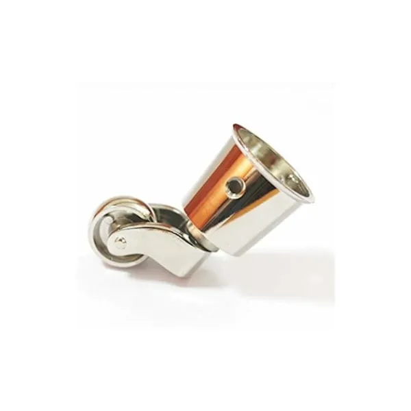 Stolar>Massiva mässingshjul med skruvfäste, antik vintage-stil, 1 st, universella möbelhjul för soffor och bord, silver KLB