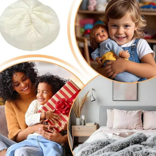 Sittpuffar>Mat Plysch Kudde, Mjukt Gosigt Material, Hudvänlig Bulle Design, Perfekt Födelsedagspresent för Barn och Flickor