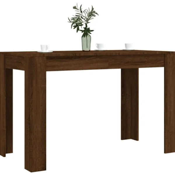 vidaXL Matgrupper>Matbord brun ek 120x60x76 cm konstruerat trä